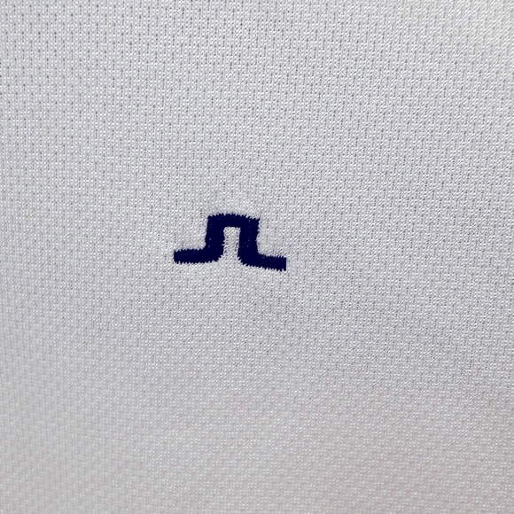 J.Lindeberg Golf Polo Size L White/Blue - Picture 2 of 5